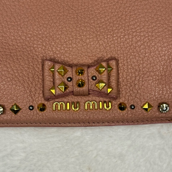 Miu Miu Pink Leather Studded iPad Case - Picture 3 of 12